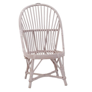 Fotelik wiklinowy Muszla mały brudny róż