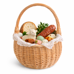 Kosz wielkanocny wiklinowy Bolerko 20 cm świąteczny