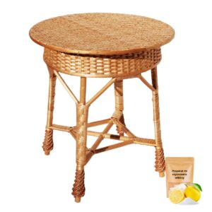 Stół wiklinowy okrągły mata blat GRATIS środek do czyszczenia