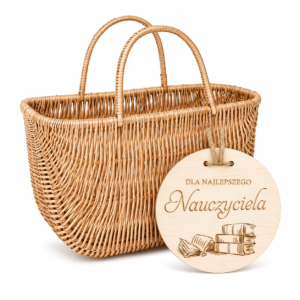 Torebka wiklinowa Lady Bag Big prezent dla nauczyciela z dedykacją